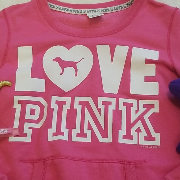 SOLD Victoria's Secret Pink Pullover Sweatshirt Vintage Size XS - Picture 3 of 6